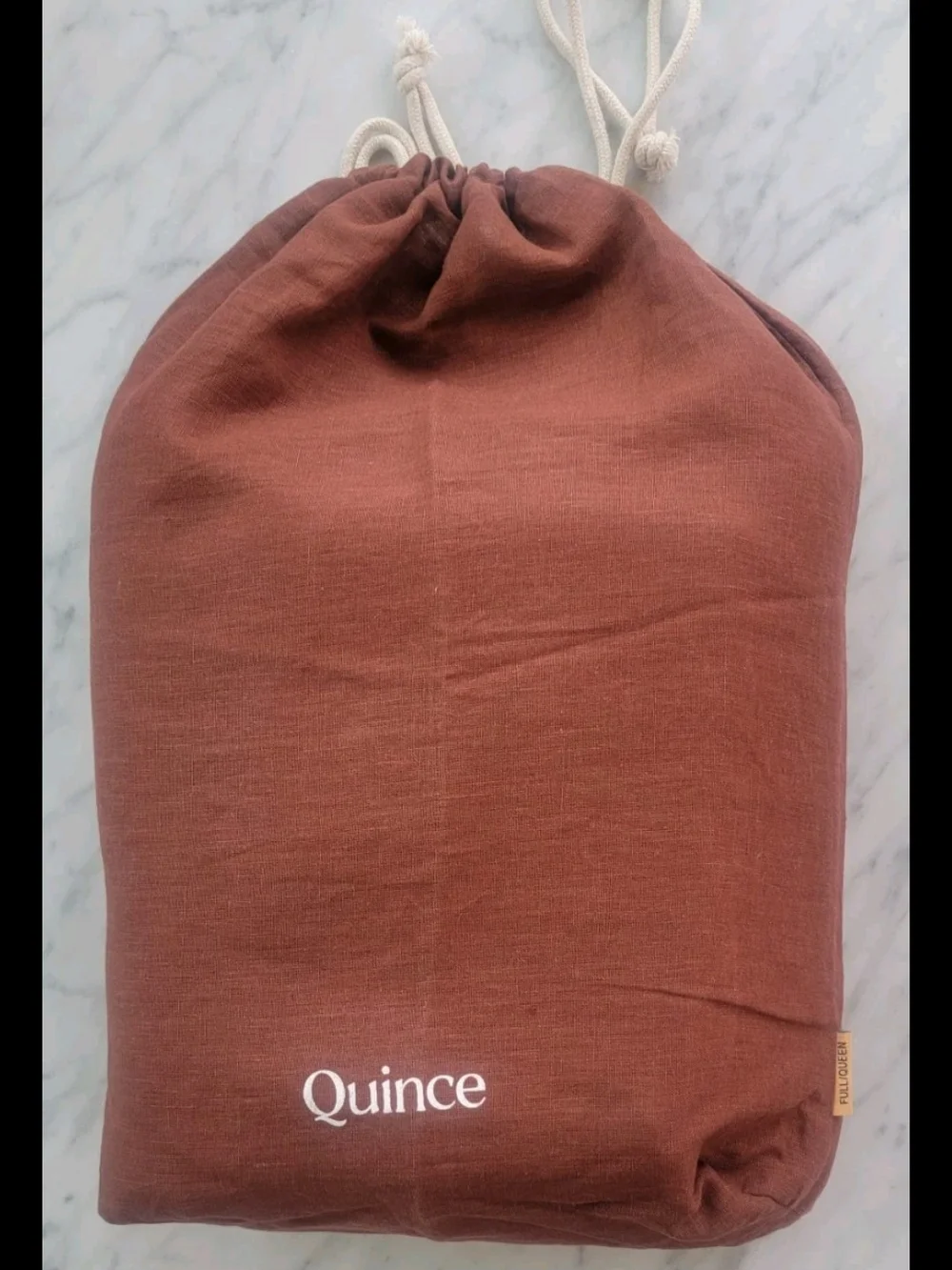 New! QUINCE EUROPEAN LINEN DUVET COVER SET FULL QUEEN BURGUNDY MSRP $260